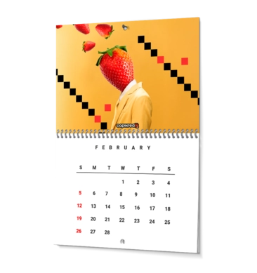 Calendarios de Pared con Espiral en el Medio